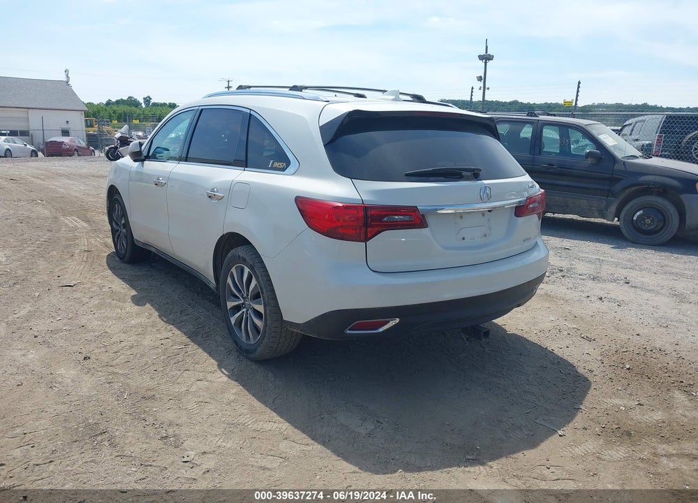 2014 ACURA MDX TECHNOLOGY PACKAGE VIN: 5FRYD4H40EB020715