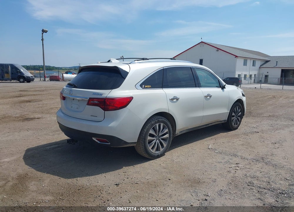 2014 ACURA MDX TECHNOLOGY PACKAGE VIN: 5FRYD4H40EB020715