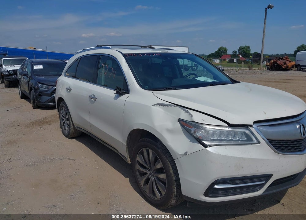2014 ACURA MDX TECHNOLOGY PACKAGE VIN: 5FRYD4H40EB020715