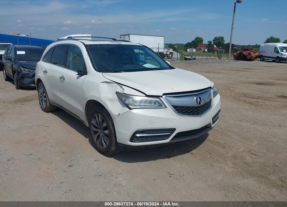2014 ACURA MDX TECHNOLOGY PACKAGE VIN: 5FRYD4H40EB020715