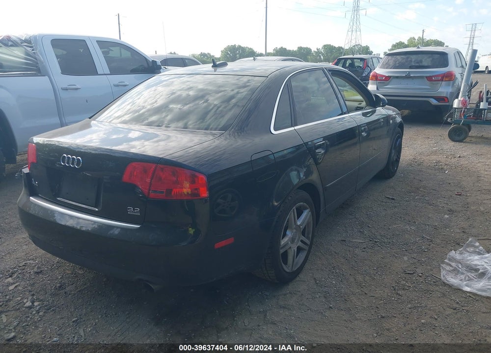 2006 AUDI A4 3.2 VIN: WAUDG78E76A088826