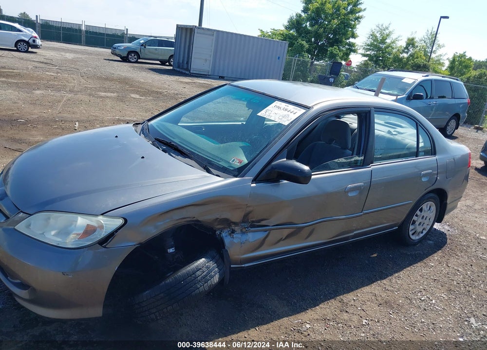 2005 HONDA CIVIC LX VIN: 2HGES16615H629224
