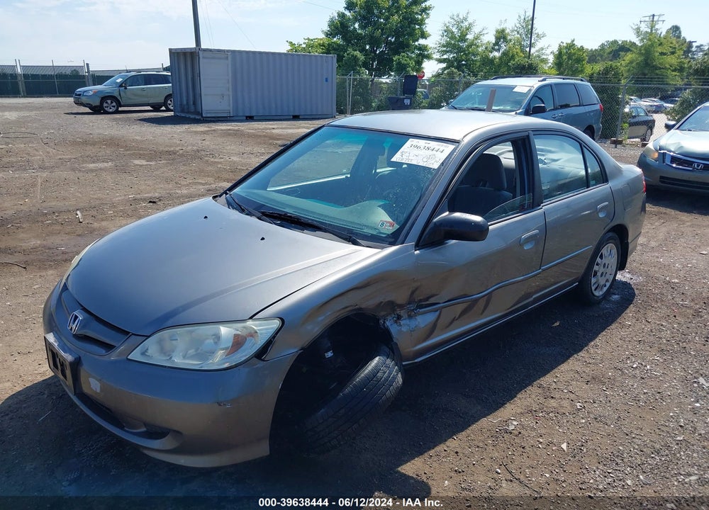 2005 HONDA CIVIC LX VIN: 2HGES16615H629224
