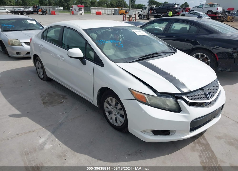 2012 HONDA CIVIC LX VIN: 2HGFB2F54CH598596