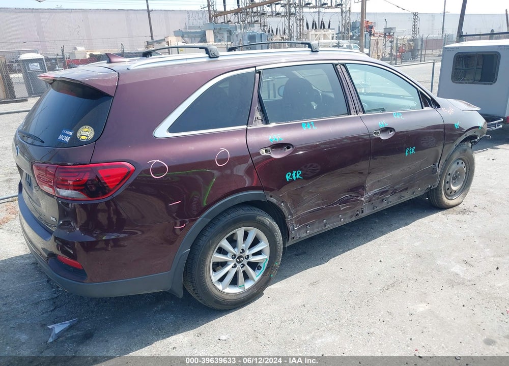 2019 KIA SORENTO 3.3L LX VIN: 5XYPG4A58KG455817
