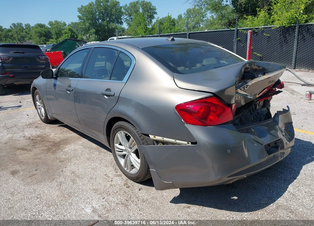 2012 INFINITI G37X VIN: JN1CV6AR1CM675435