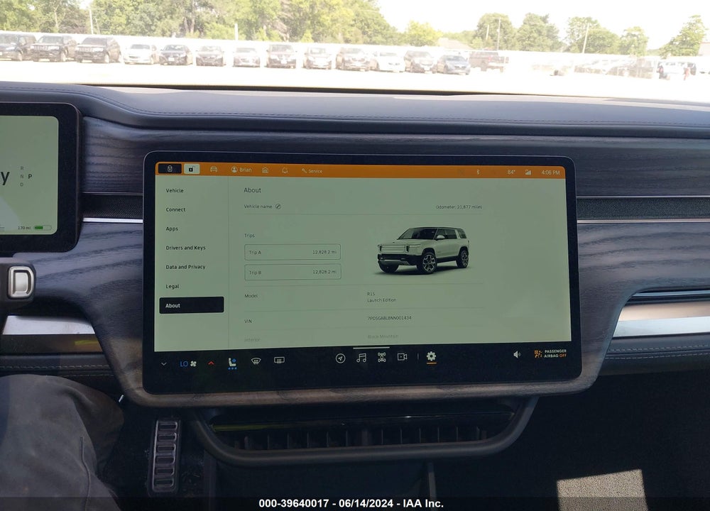 2022 RIVIAN R1S LAUNCH EDITION VIN: 7PDSGABL8NN001434