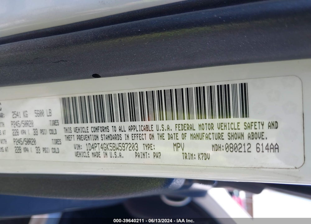 2011 DODGE NITRO HEAT VIN: 1D4PT4GK5BW597203