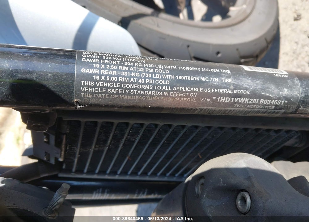2020 HARLEY-DAVIDSON FXLRS VIN: 1HD1YWK28LB034631