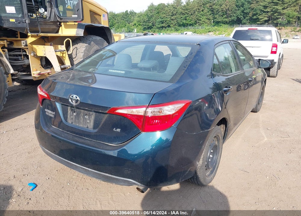 2018 TOYOTA COROLLA LE VIN: 2T1BURHE8JC016472
