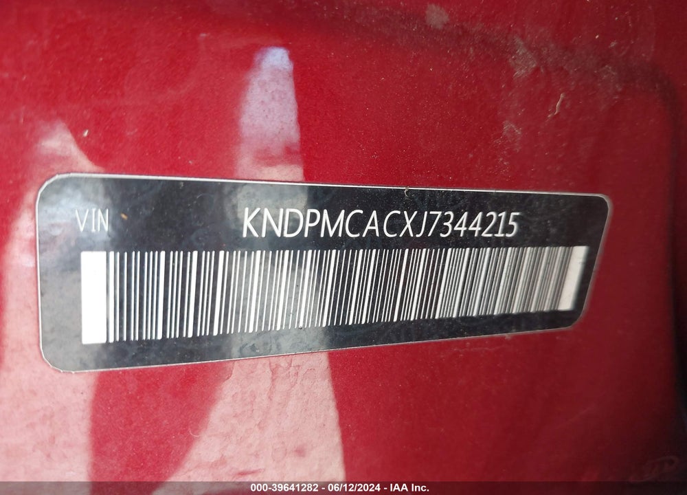 2018 KIA SPORTAGE LX VIN: KNDPMCACXJ7344215