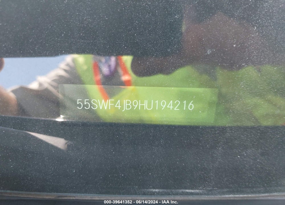 2017 MERCEDES-BENZ C 300 VIN: 55SWF4JB9HU194216