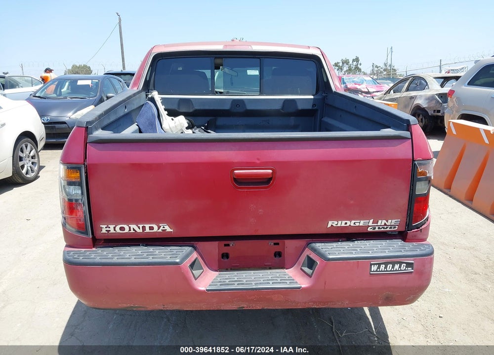 2006 HONDA RIDGELINE RTL VIN: 2HJYK16526H517967