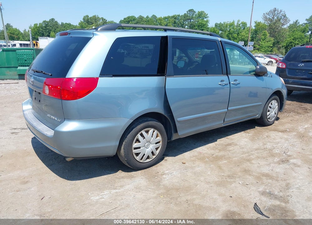 2008 TOYOTA SIENNA LE VIN: 5TDZK23C98S157330