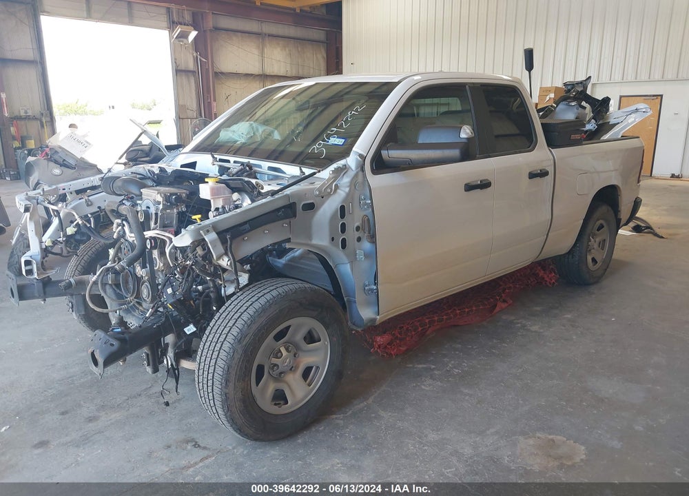 2023 RAM 1500 TRADESMAN QUAD CAB 4X4 6'4 BOX VIN: 1C6SRFCT7PN553563