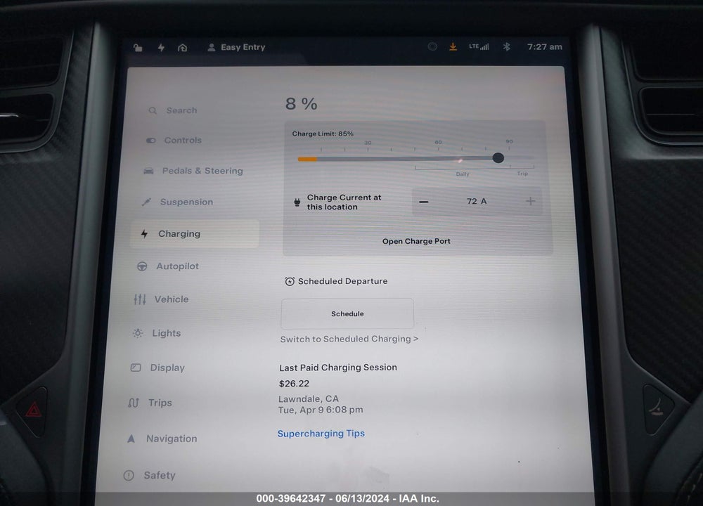2018 TESLA MODEL S 100D/75D/P100D VIN: 5YJSA1E27JF285546