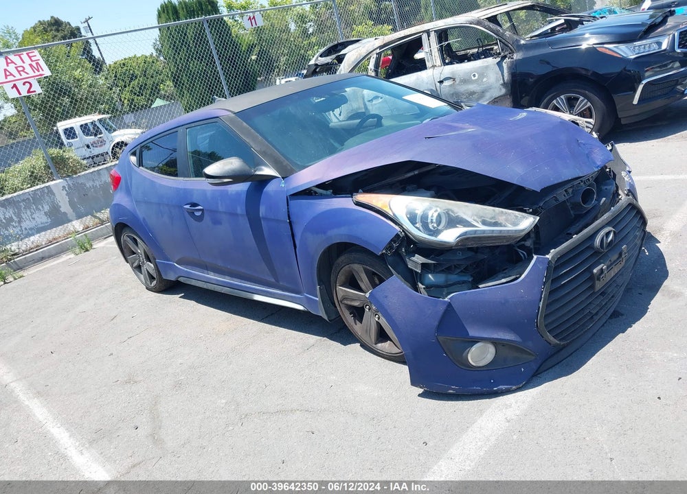 2014 HYUNDAI VELOSTER TURBO W/BLACK VIN: KMHTC6AEXEU209159
