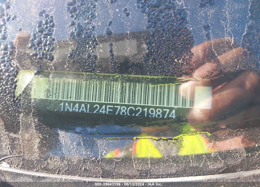 2008 NISSAN ALTIMA 2.5 S VIN: 1N4AL24E78C219874