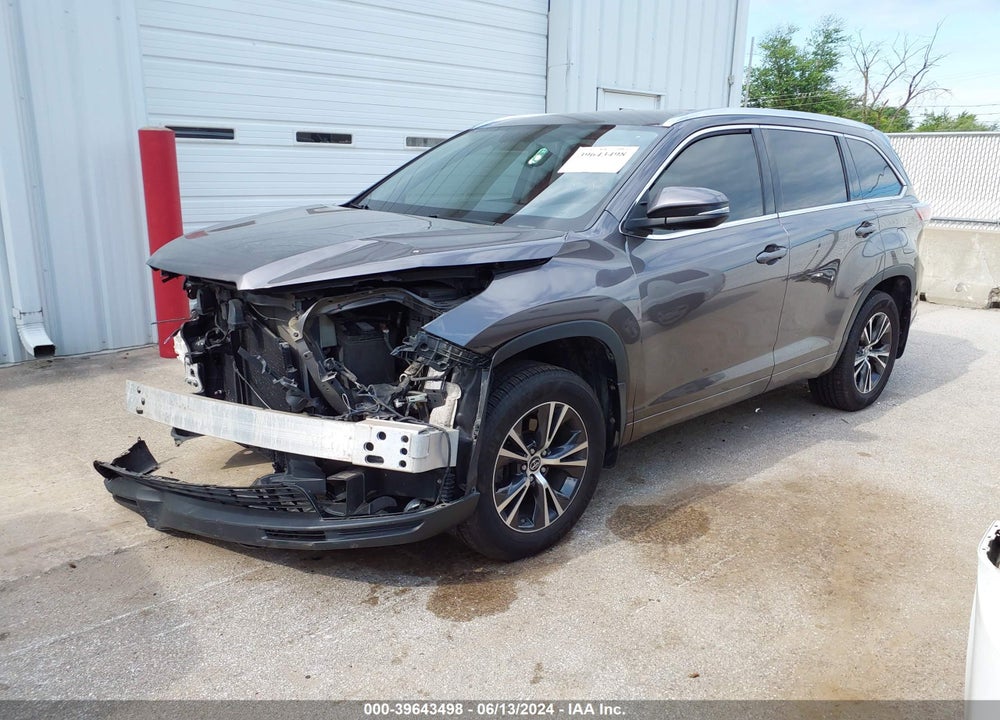 2016 TOYOTA HIGHLANDER XLE V6 VIN: 5TDJKRFH0GS278274