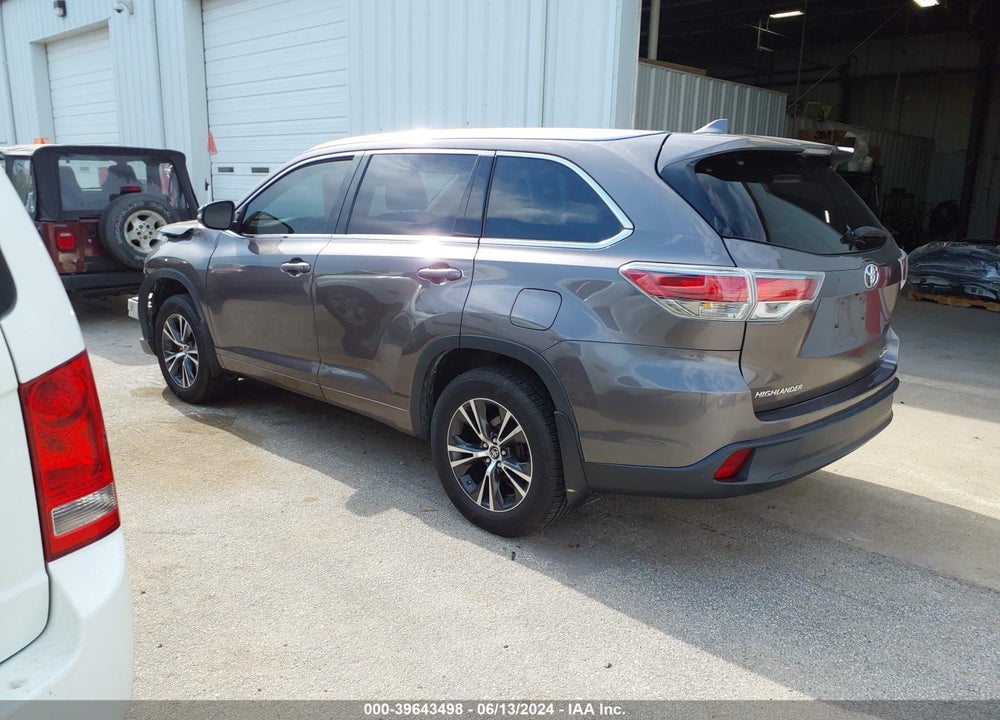 2016 TOYOTA HIGHLANDER XLE V6 VIN: 5TDJKRFH0GS278274