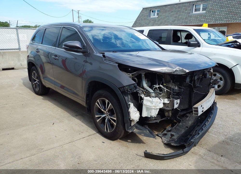 2016 TOYOTA HIGHLANDER XLE V6 VIN: 5TDJKRFH0GS278274