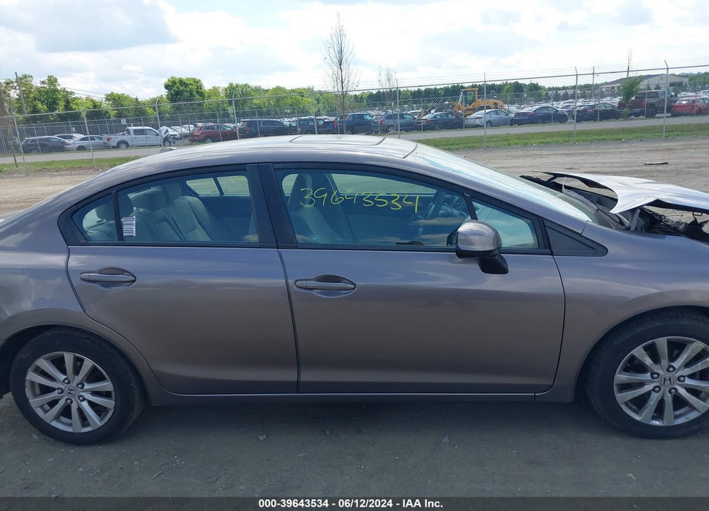2012 HONDA CIVIC EX VIN: 19XFB2F89CE004072