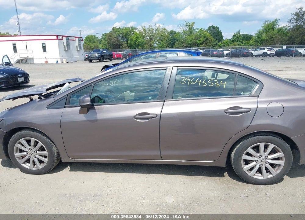 2012 HONDA CIVIC EX VIN: 19XFB2F89CE004072