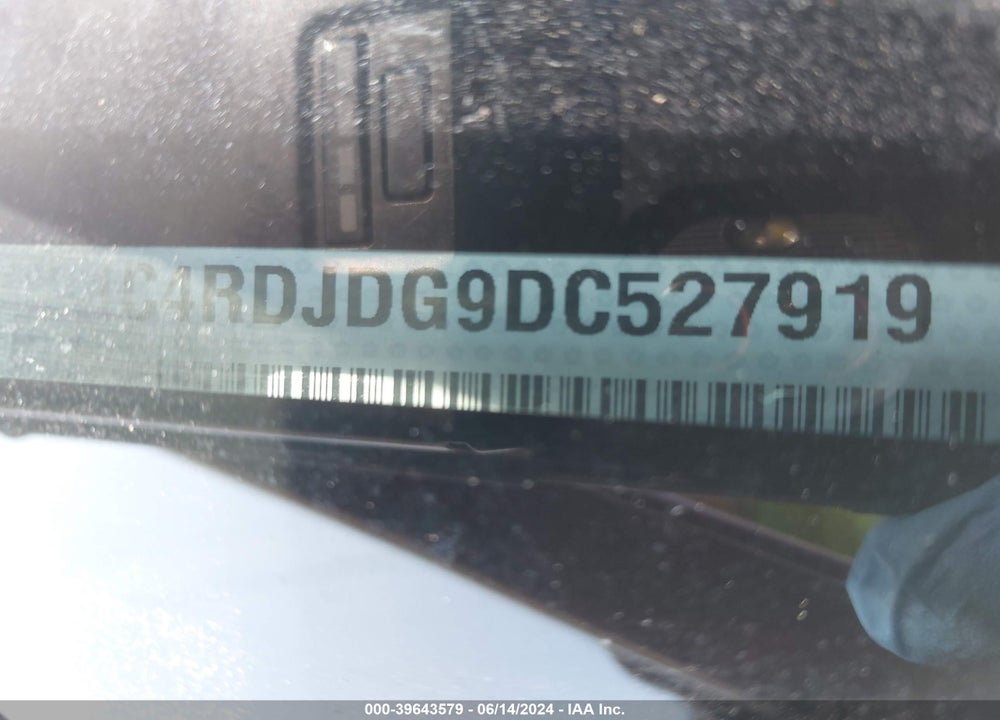 2013 DODGE DURANGO CREW VIN: 1C4RDJDG9DC527919
