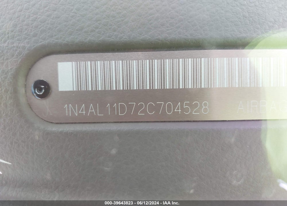2002 NISSAN ALTIMA 2.5 SL VIN: 1N4AL11D72C704528