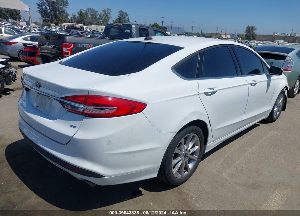 2017 FORD FUSION SE VIN: 3FA6P0H76HR237262