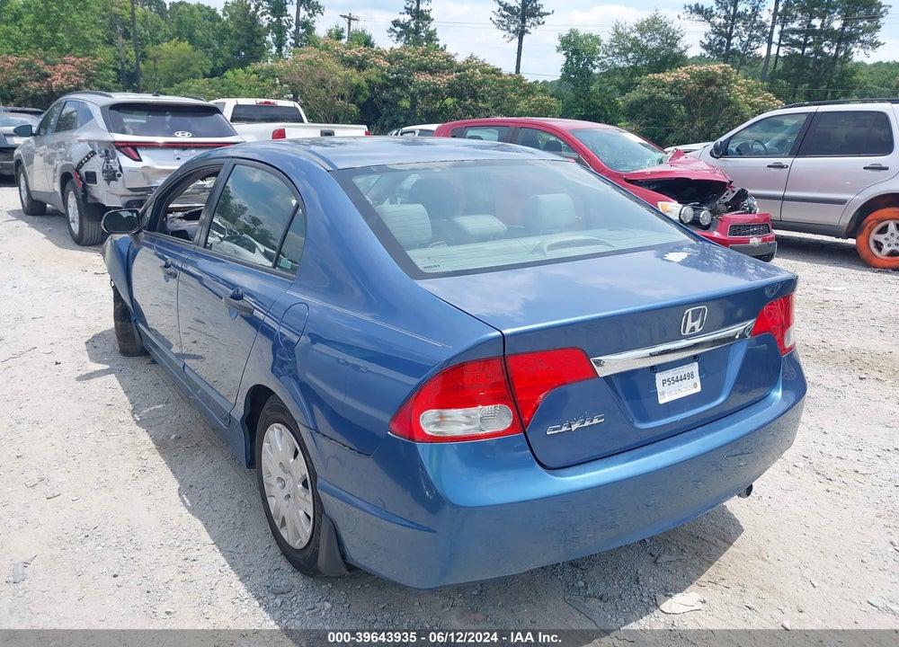 2009 HONDA CIVIC VP VIN: 2HGFA16389H357001