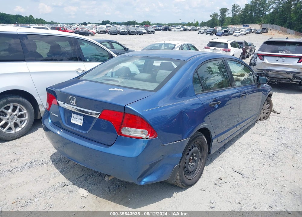 2009 HONDA CIVIC VP VIN: 2HGFA16389H357001