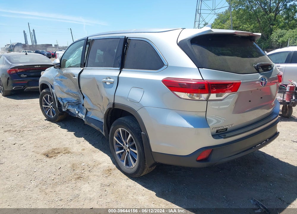 2019 TOYOTA HIGHLANDER HYBRID XLE VIN: 5TDJGRFH7KS071360