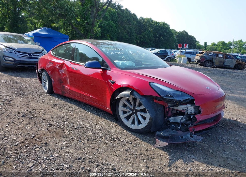 2021 TESLA MODEL 3 LONG RANGE DUAL MOTOR ALL-WHEEL DRIVE VIN: 5YJ3E1EB4MF063902