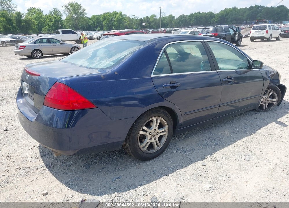 2007 HONDA ACCORD 2.4 SE VIN: 1HGCM56387A084543