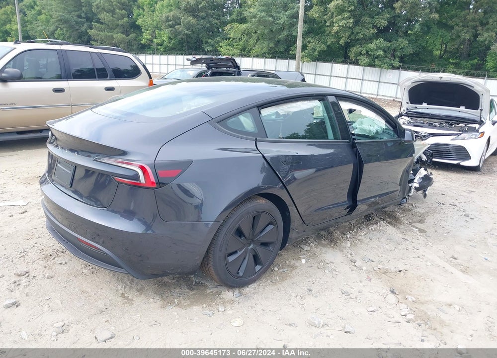 2024 TESLA MODEL 3 REAR-WHEEL DRIVE VIN: 5YJ3E1EA5RF733861
