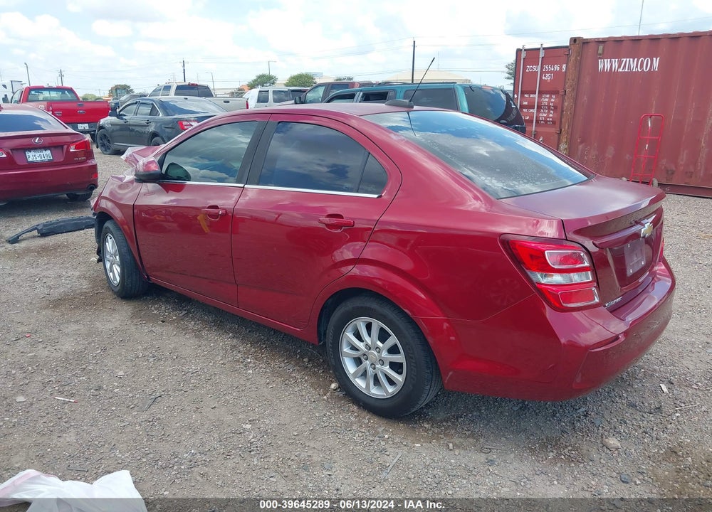 2018 CHEVROLET SONIC LT AUTO VIN: 1G1JD5SH9J4103770