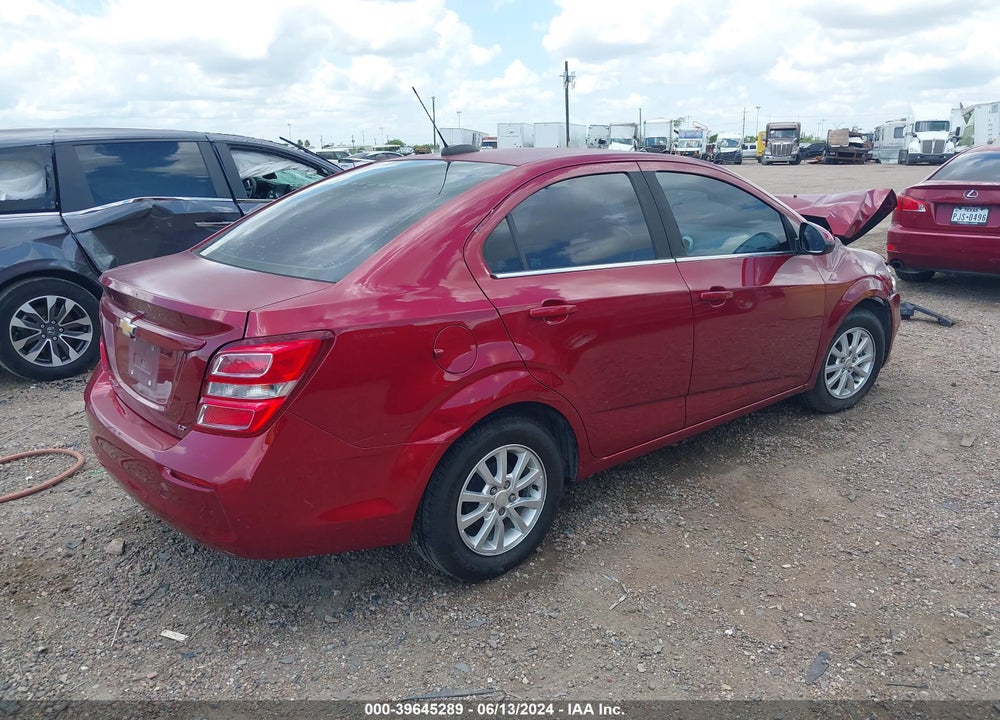 2018 CHEVROLET SONIC LT AUTO VIN: 1G1JD5SH9J4103770