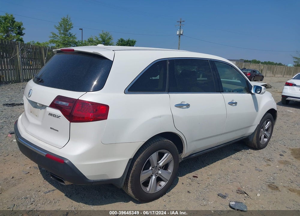 2010 ACURA MDX VIN: 2HNYD2H28AH524433