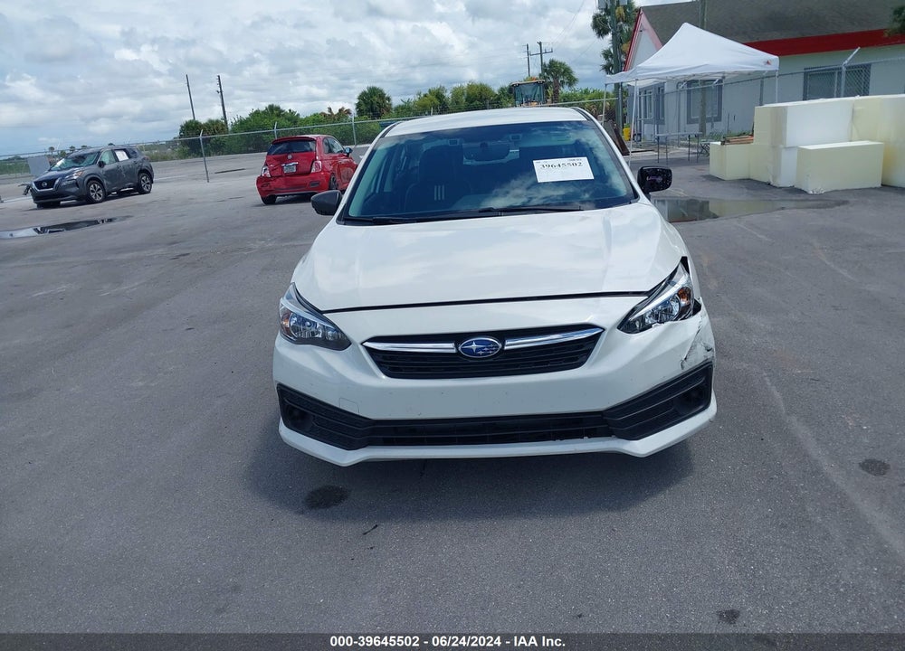 2022 SUBARU IMPREZA BASE VIN: 4S3GKAB6XN3609585