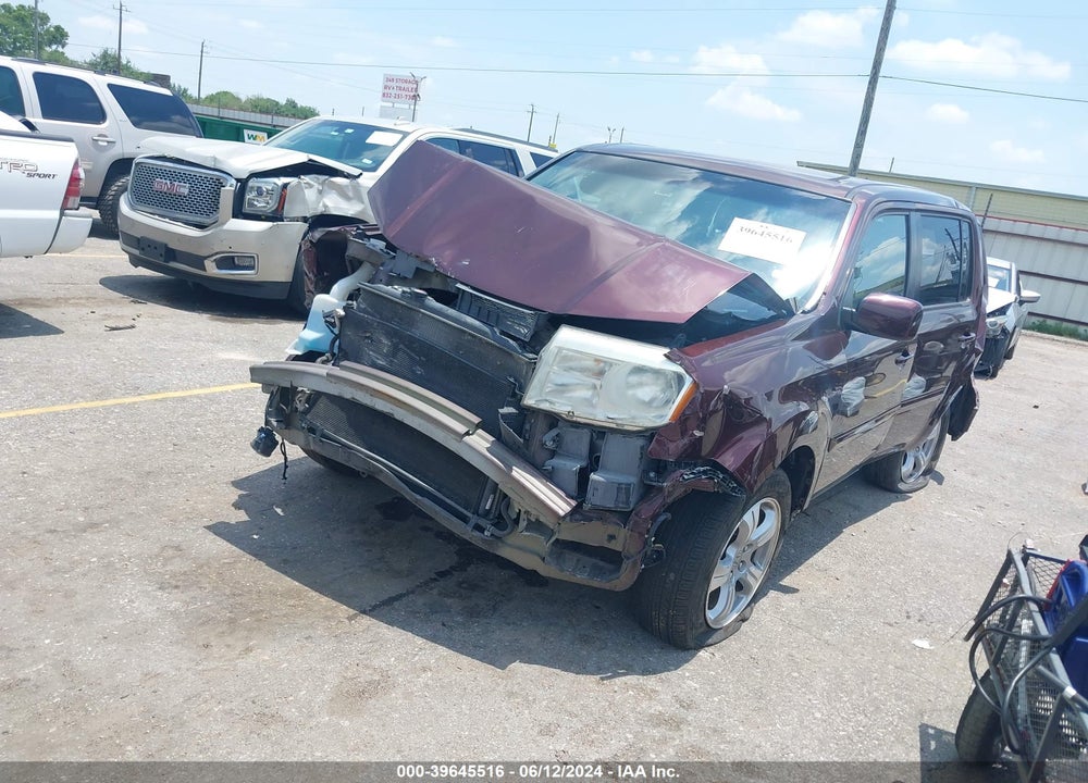 2012 HONDA PILOT EX VIN: 5FNYF3H45CB040851
