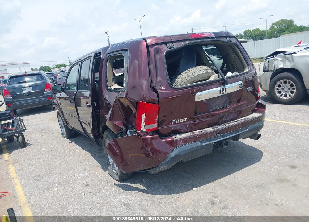 2012 HONDA PILOT EX VIN: 5FNYF3H45CB040851