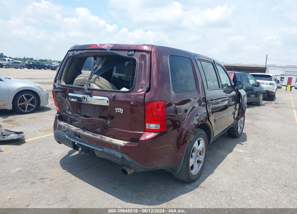 2012 HONDA PILOT EX VIN: 5FNYF3H45CB040851