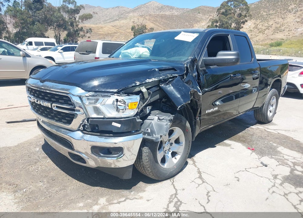 2022 RAM 1500 BIG HORN QUAD CAB 4X2 6'4 BOX VIN: 1C6RREBG5NN276065