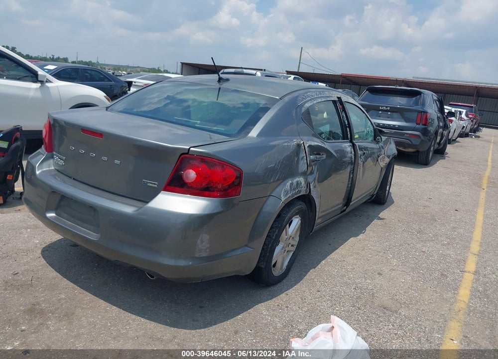 2013 DODGE AVENGER SXT VIN: 1C3CDZCG7DN681902