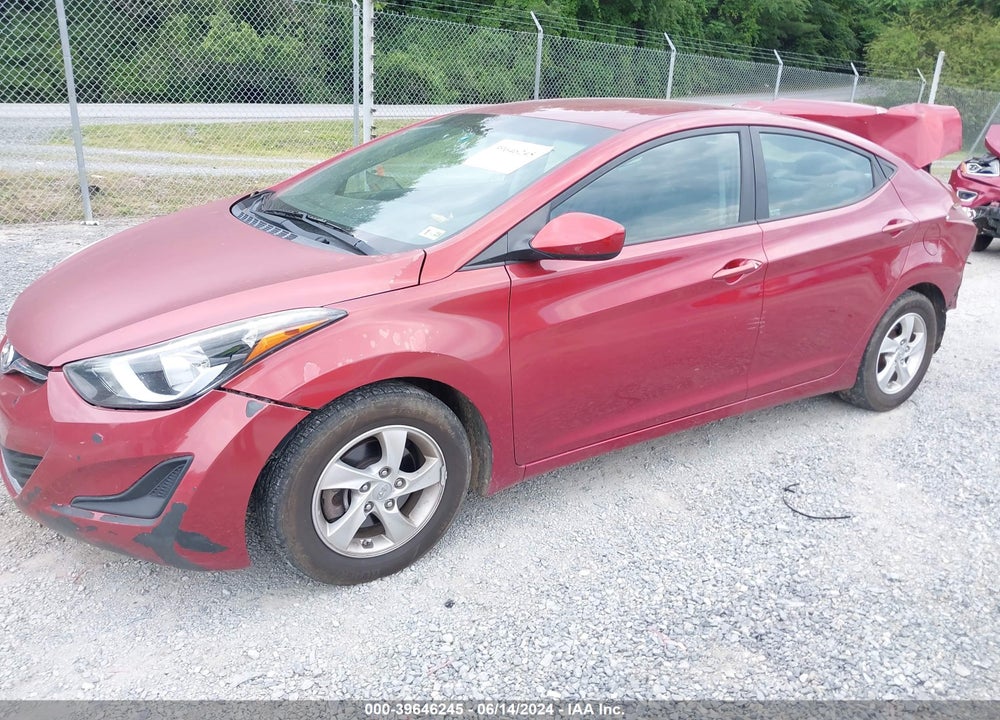 2014 HYUNDAI ELANTRA SE VIN: 5NPDH4AE1EH481625