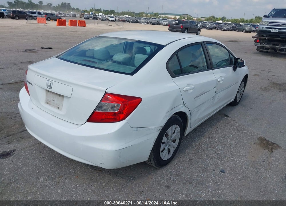 2012 HONDA CIVIC LX VIN: 2HGFB2F51CH610851