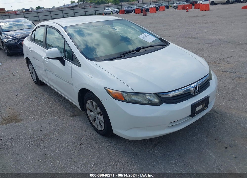 2012 HONDA CIVIC LX VIN: 2HGFB2F51CH610851