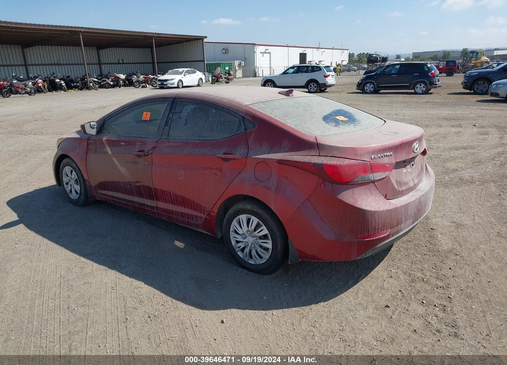 2016 HYUNDAI ELANTRA SE VIN: 5NPDH4AE2GH666687
