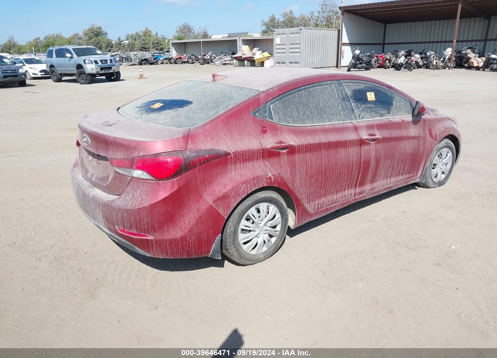 2016 HYUNDAI ELANTRA SE VIN: 5NPDH4AE2GH666687